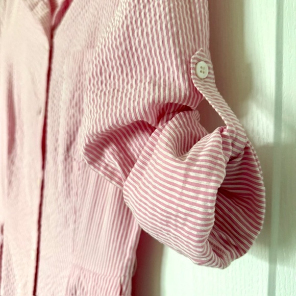 Cotton Pink with white stripes dress - Picture 2 of 14
